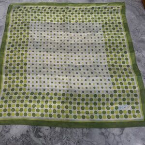 Echo Green and White Polka Dot Scarf